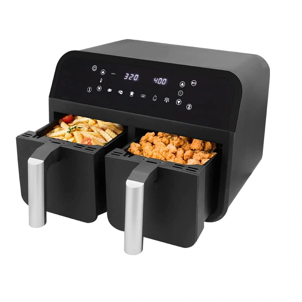 8-in-1 Dualzone Technology, 2-Basket Air Fryer with 2 Independent Frying Baskets